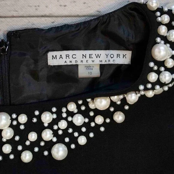 Marc New York Pearl Collar Shift Dress size 12 - Picture 6 of 11